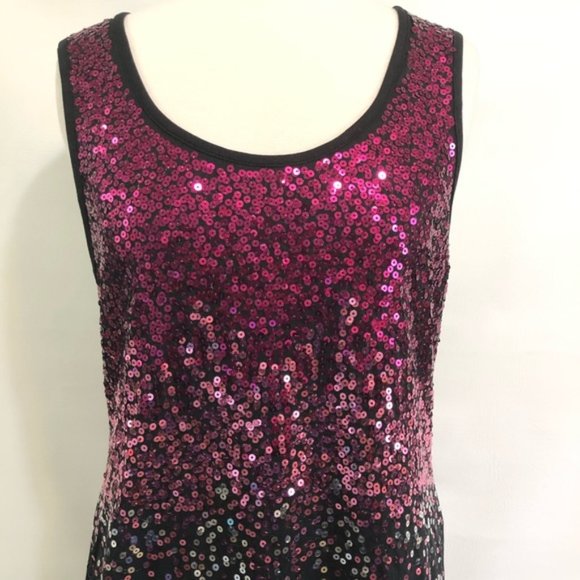 Pink Ombré Sequin Top - Picture 2 of 5
